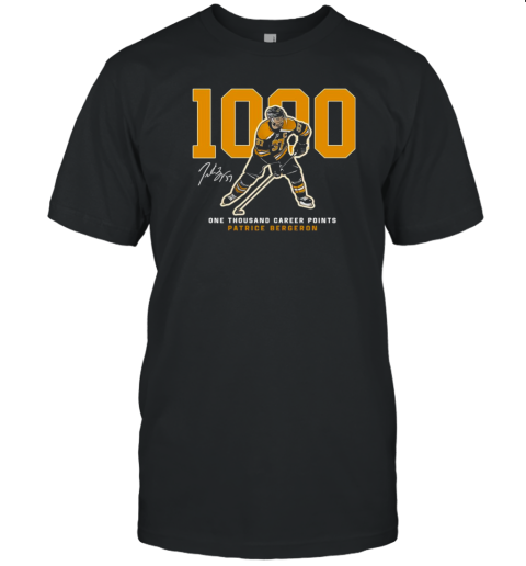 Patrice Bergeron One Thousand Career Points 1000 Points T- Classic Men's T-shirt