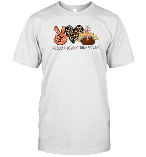 Peace Love And Thanksgiving Teacher T- Classic Men's T-shirt