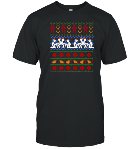 Swinger Lifestyle Threesome Ugly Christmas T- Classic Men's T-shirt