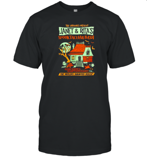 The Grannies Present Janet And Rita'S Spooktacular Bash The Heelers Haunted House Halloween T- Classic Men's T-shirt