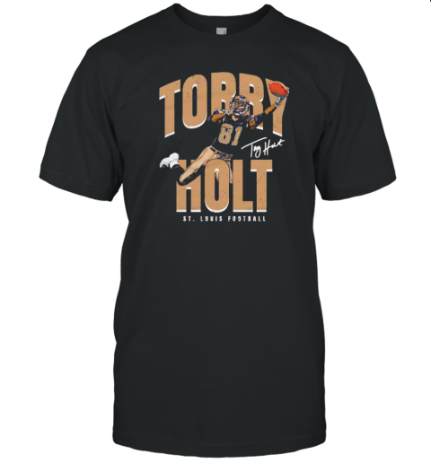 Torry Holt St. Louis Rams Football Player Name Signature Vintage T-Shirt