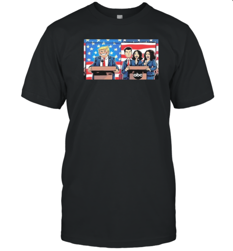 Trump 3 Versus 1 Harris Team Begged Debate 2024 T-Shirt