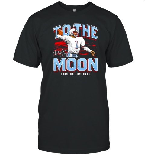 Warren Moon Houston Oilers To The Moon Signature Vintage T-Shirt