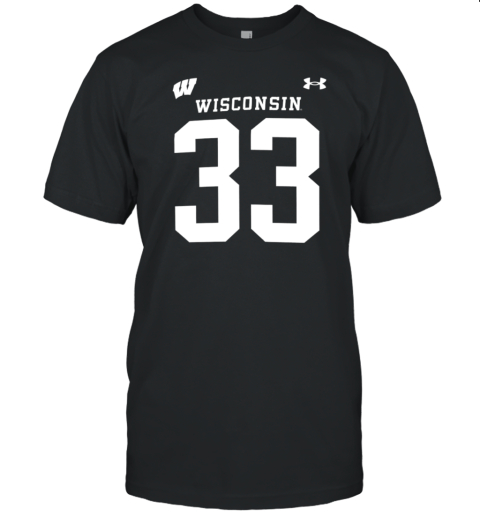 Wisconsin Badgers Ron Dayne #33 Number And Name T- Classic Men's T-shirt