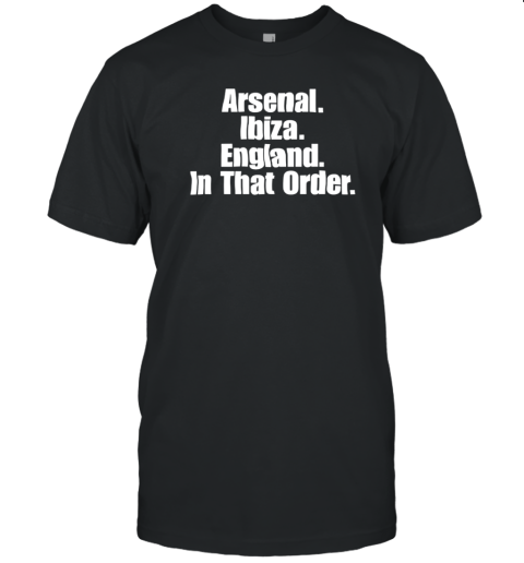 Arsenal Ibiza England In That Order T- Classic Men's T-shirt