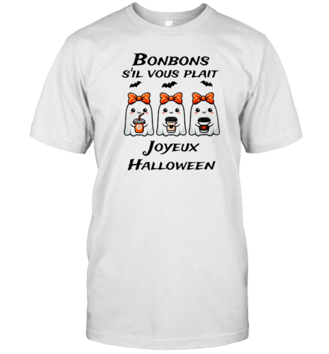 Bonbons S'il Vous Plait Joyeux Halloween Teacher T- Classic Men's T-shirt