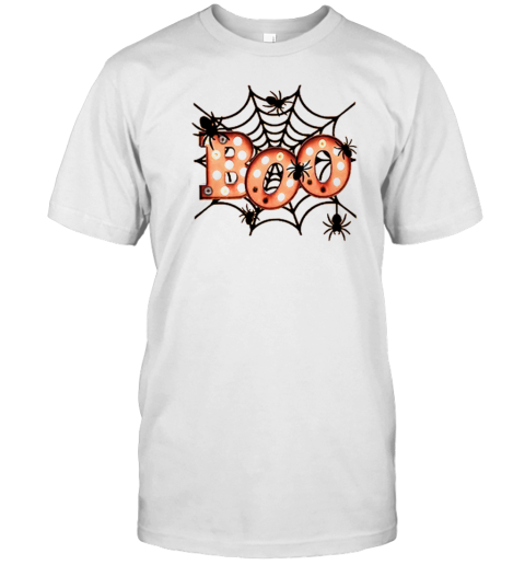 Boo Spider Web Halloween Teacher T-Shirt