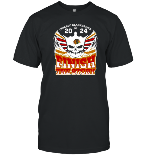 Cody Rhodes X Chicago Blackhawks 2024 Finish The Story T-Shirt