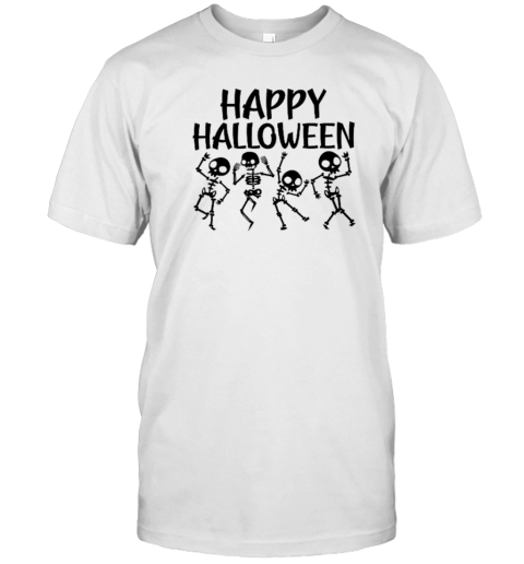 Happy Halloween Dancing Skeleton Teacher T-Shirt