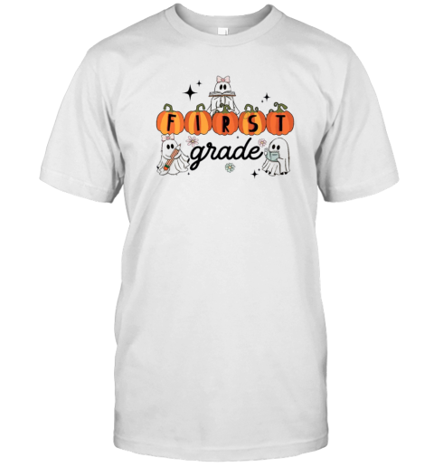 Personalized Grade Ghost Pumpkin Teacher T- Classic Men's T-shirt