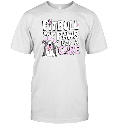 Pitbull Mom Paws For A Cure T- Classic Men's T-shirt