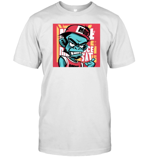 Whimsical Funky Apes Cartoon Hipster Urban T-Shirt