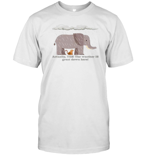 Elephant And Monkey Actually Yes The Weather Is Great Down Here T- Classic Men's T-shirt