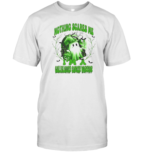 Ghost Nothing Scares Me Gallbladder Cancer Warrior Halloween T-Shirt