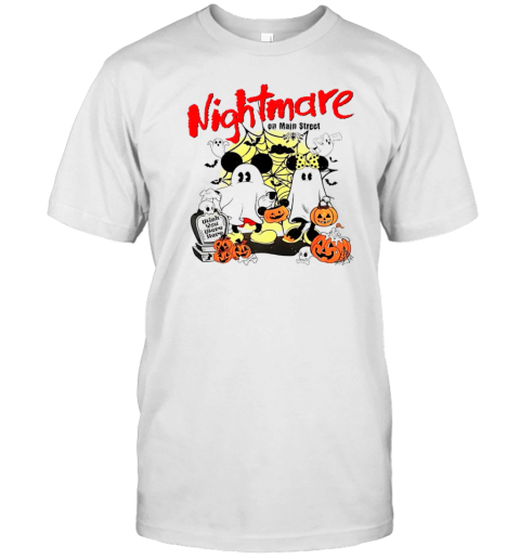 Mickey Minnie Halloween Nightmare On The Main Street T- Classic Men's T-shirt