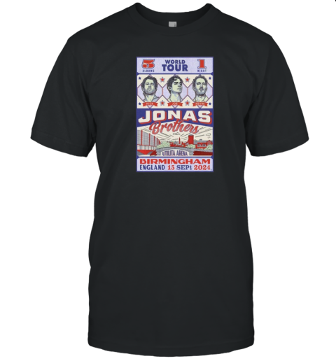 Jonas Brothers At Utilita Arena In Birmingham UK On Sept 15 2024 Poster T- Classic Men's T-shirt