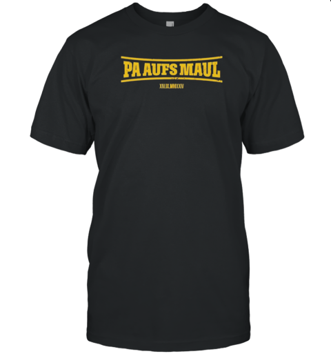 Stefan Raab wearing pa aufs maul T-Shirt