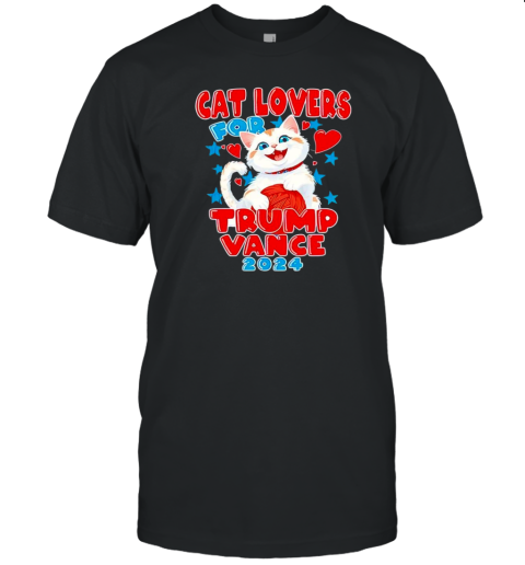 Cute Cat lovers for Trump Vance 2024 T-Shirt