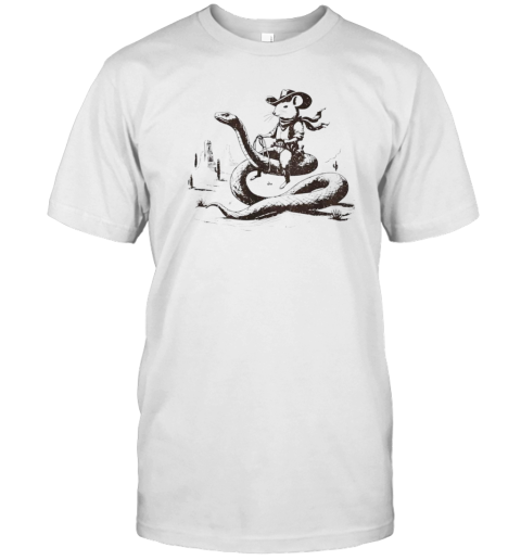 Mouse riding a snake T- Classic Men's T-shirt