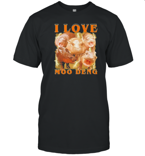 I love Moo deng retro vintage raptee T- Classic Men's T-shirt