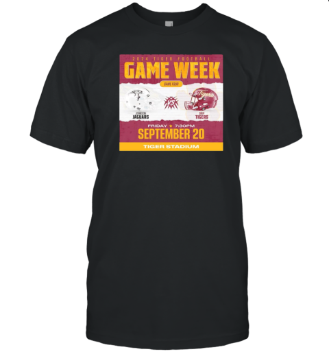 Johnson Jaguars vs Drips Tigers 2024 tiger football game friday september 20 Tiger Stadium T-Shirt