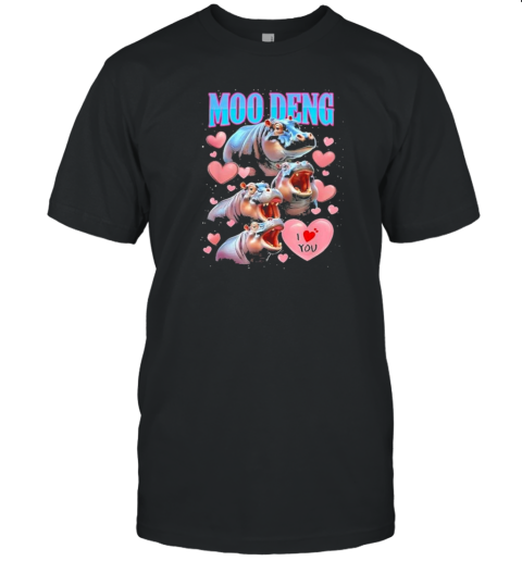 Moo Deng I Love You T- Classic Men's T-shirt