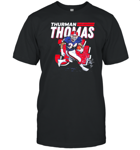 Thurman Thomas Buffalo Bills NFL Football Dash Signature Vintage T-Shirt