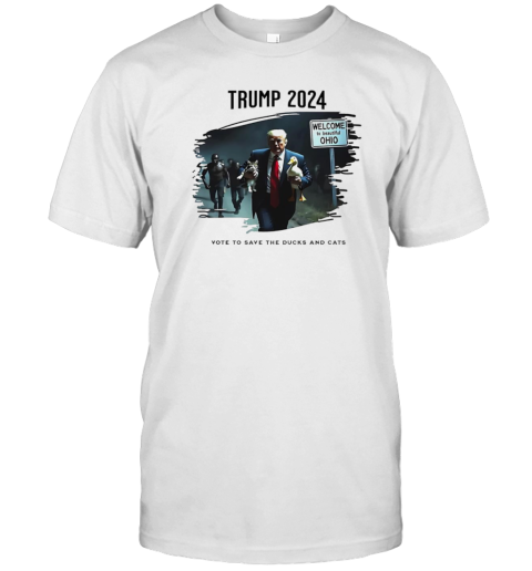 Trump 2024 vote to save the ducks and cats T-Shirt