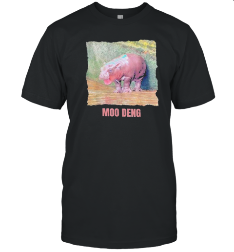 Baby Pygmy Hippo Moo Deng Funny T-Shirt