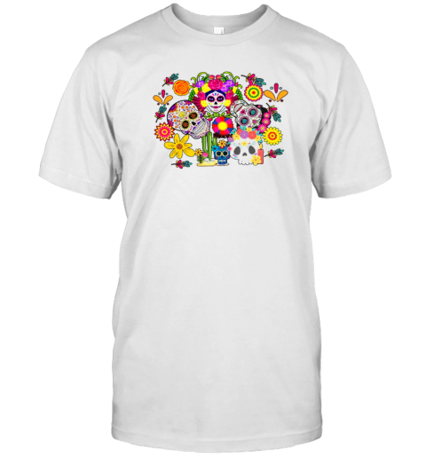 Colorful Skull Mexico Halloween Spanish Teacher T-Shirt