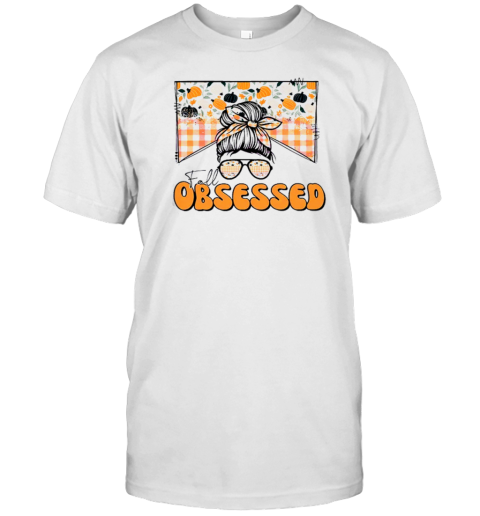 Fall Obsessed Glasses Girl Teacher T-Shirt