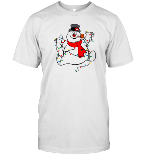 Frosty The Snowman Christmas Lights Teacher T-Shirt