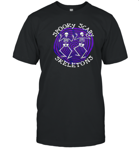 Halloween Spiraling Spooky Scary Skeletons T-Shirt