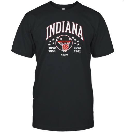 Indiana Hoosiers IU Basketball 5 Years Champions T-Shirt