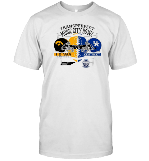 Iowa Hawkeyes Vs Kentucky Wildcats 2024 Music City Bowl T-Shirt