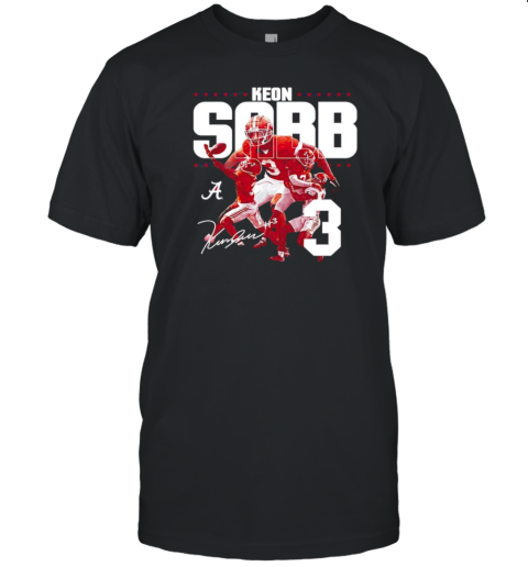 Keon Sabb Alabama Crimson Tide Football Signature T-Shirt