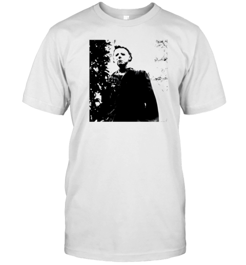 Michael Myers Black And White Photo Halloween T- Classic Men's T-shirt