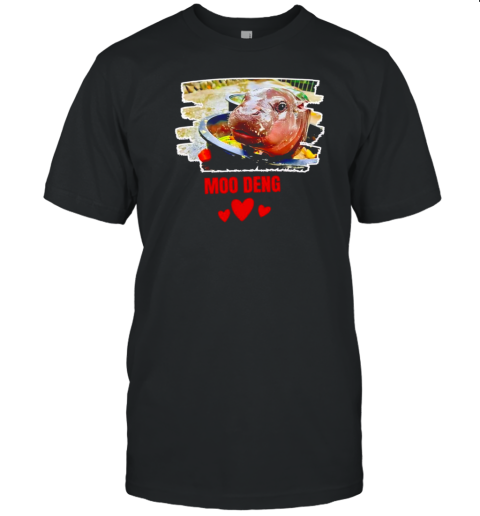 Moo Deng bouncy pig graphic T-Shirt