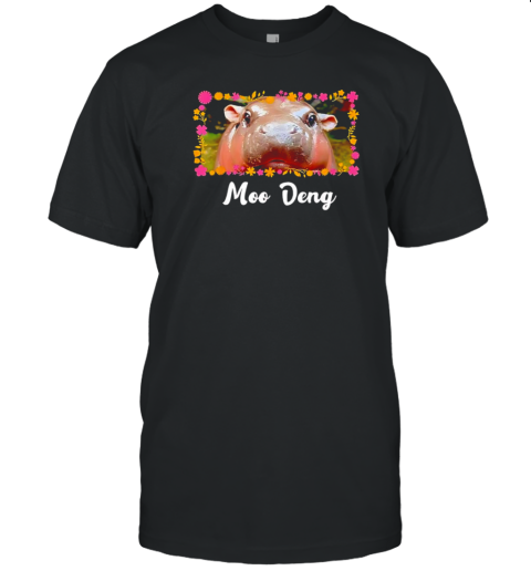 Moo Deng bouncy pig in Thai the cute baby hippo T-Shirt