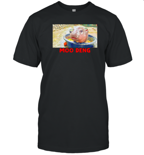 Moo Deng bouncy pig the cute baby hippo in Thai T-Shirt