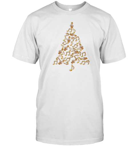 Music Gold Notes Tree Christmas Teacher T-Shirt