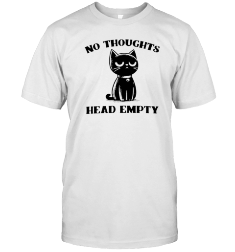 No thoughts empty head cat T-Shirt