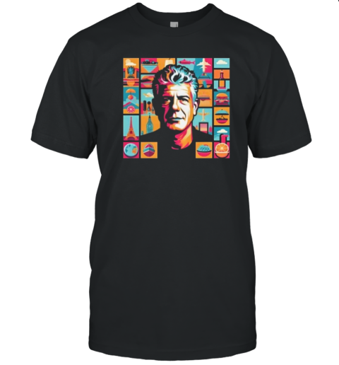 Original Bourdain Collage Art T-Shirt