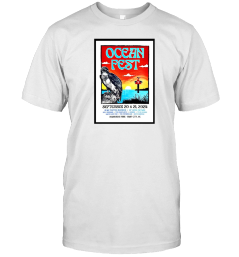 Original Ocean Fest Soundside Park In Surf City NC Sept 20 21 2024 Poster T-Shirt