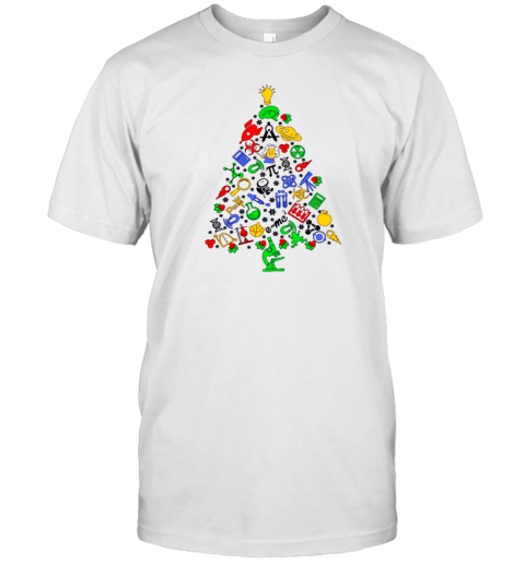 Physics And Chemistry Christmas Tree Teacher T-Shirt