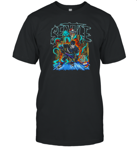 Seattle Kraken sleleton octopus T-Shirt