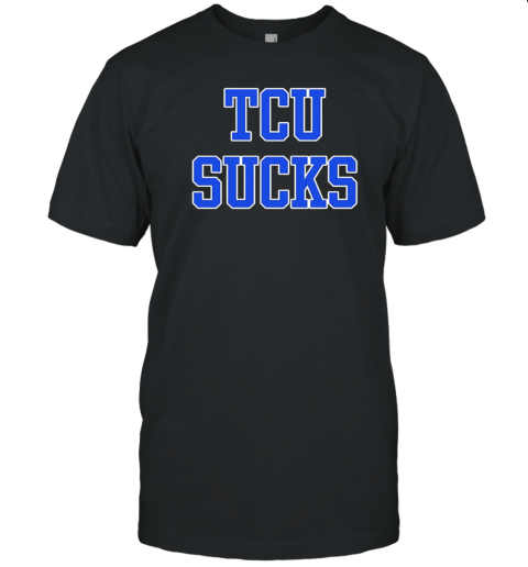 Dallas Mayor Eric L. Johnson wearing TCU sucks T-Shirt