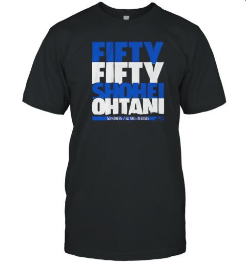 Shohei Ohtani Fifty Fifty 50 Homes 50 Stolen Bases LA Dodgers T-Shirt