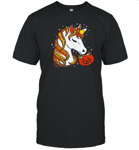 Cute Candy Corn Unicorn Halloween Teacher T- Classic Men's T-shirt