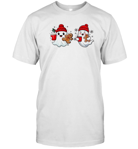 Ghost Gingerbread Santa Christmas T- Classic Men's T-shirt